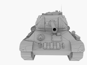 t34-85 tank 3D Model