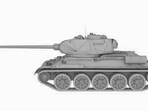 t34-85 tank 3D Model