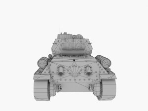 t34-85 tank 3D Model
