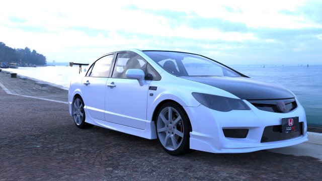js racing honda civic fd2 type r 3Dモデル .c4d .max .obj .3ds .fbx .stl .blend 