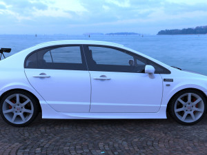 js racing honda civic fd2 type r 3Dモデル