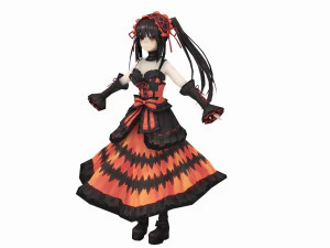 Verabrede dich live mit Tokisaki Kurumi 3D Modell