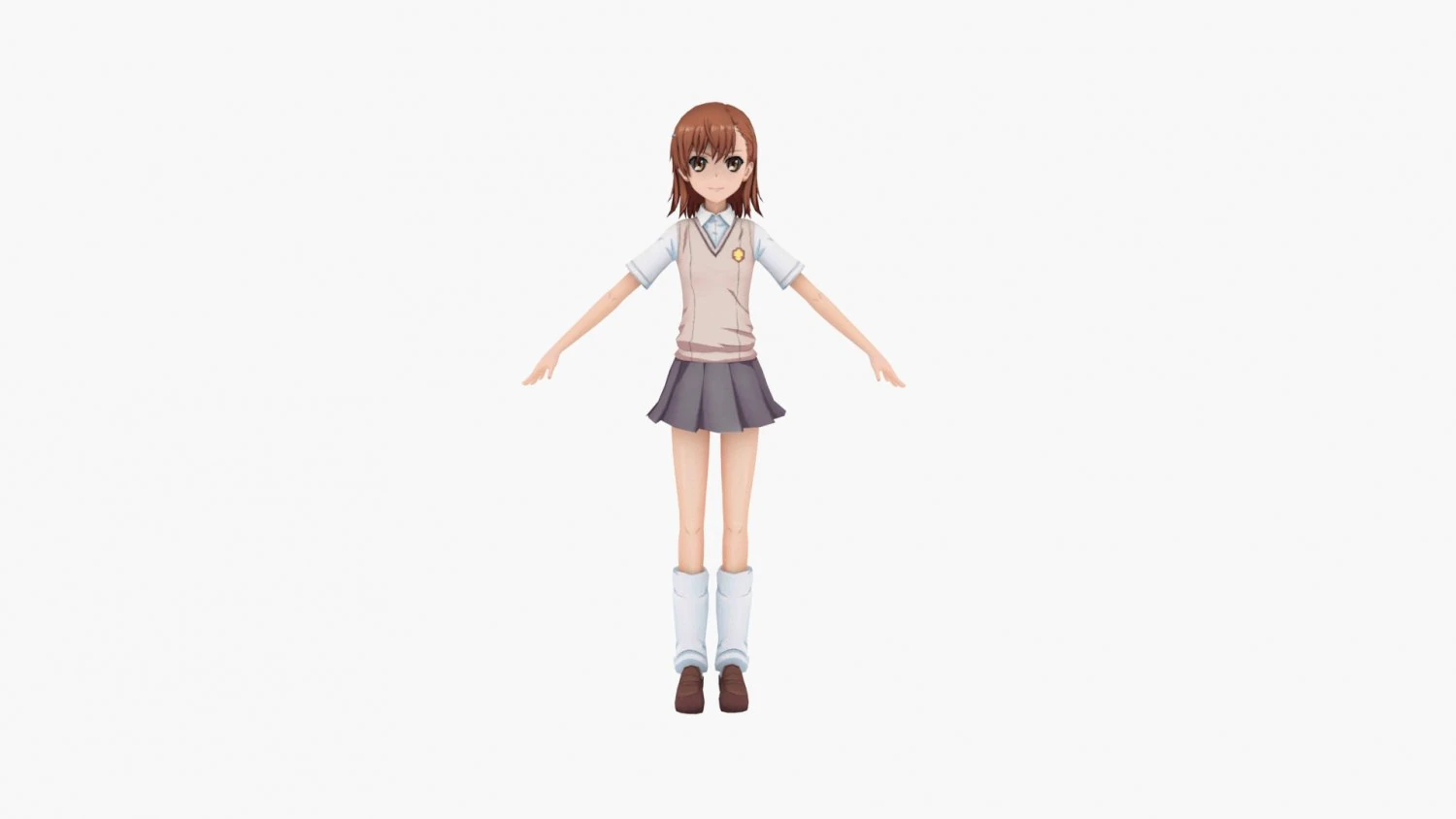 misaka mikoto - a certain scientific railgun 3D Model .c4d .max .obj .3ds .fbx .stl .blend 