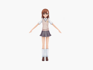 misaka mikoto - a certain scientific railgun 3D Model
