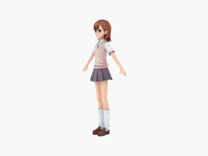 misaka mikoto - a certain scientific railgun 3D मॉडल