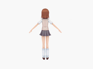 misaka mikoto - a certain scientific railgun 3D मॉडल