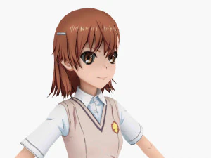misaka mikoto - a certain scientific railgun 3D Model
