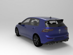 2021 volkswagen golf r 3D Модель