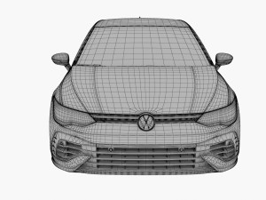 2021 volkswagen golf r 3D Модель