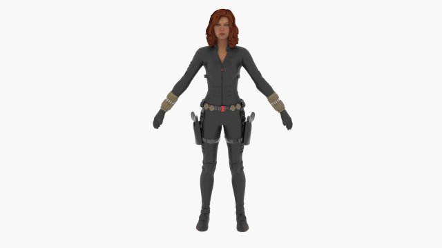 black widow Modello 3D .c4d .max .obj .3ds .fbx .stl .blend 