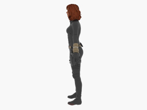black widow Modello 3D
