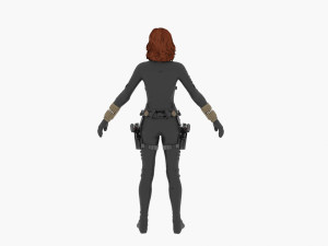 black widow Modello 3D