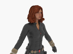 black widow Modello 3D