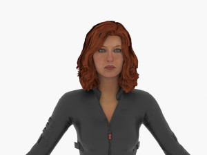 black widow Modello 3D