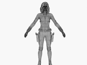 black widow Modello 3D