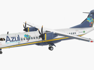 atr 72-202 azul brazilian airlines 3D Model