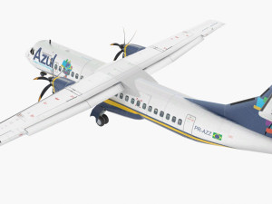 atr 72-202 azul brazilian airlines Model 3D