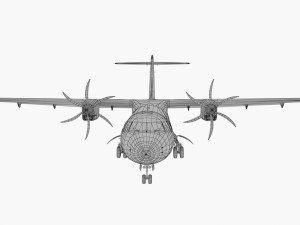 atr 72-202 azul brazilian airlines Model 3D