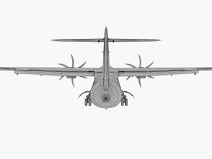 atr 72-202 azul brazilian airlines Model 3D