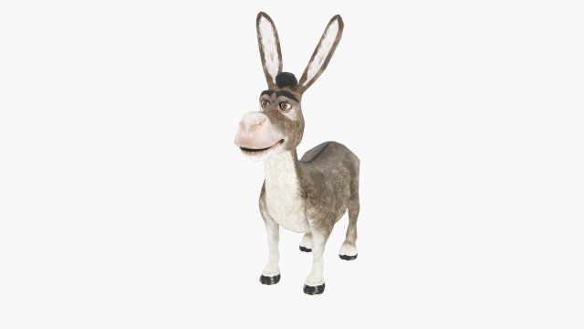 Cartoon donkey from shrek Model 3D .c4d .max .obj .3ds .fbx .stl .blend 