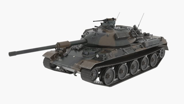 type 74 mbt 3D मॉडल .c4d .max .obj .3ds .fbx .stl .blend 