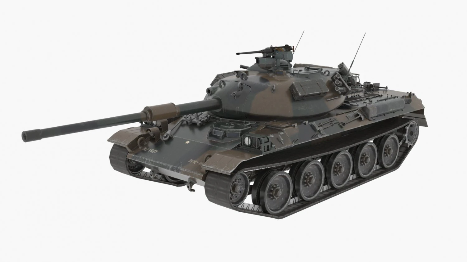type 74 mbt 3D Model .c4d .max .obj .3ds .fbx .stl .blend 