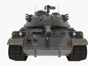type 74 mbt 3D Model