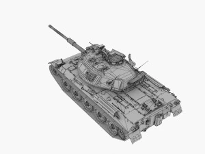 type 74 mbt 3D Model
