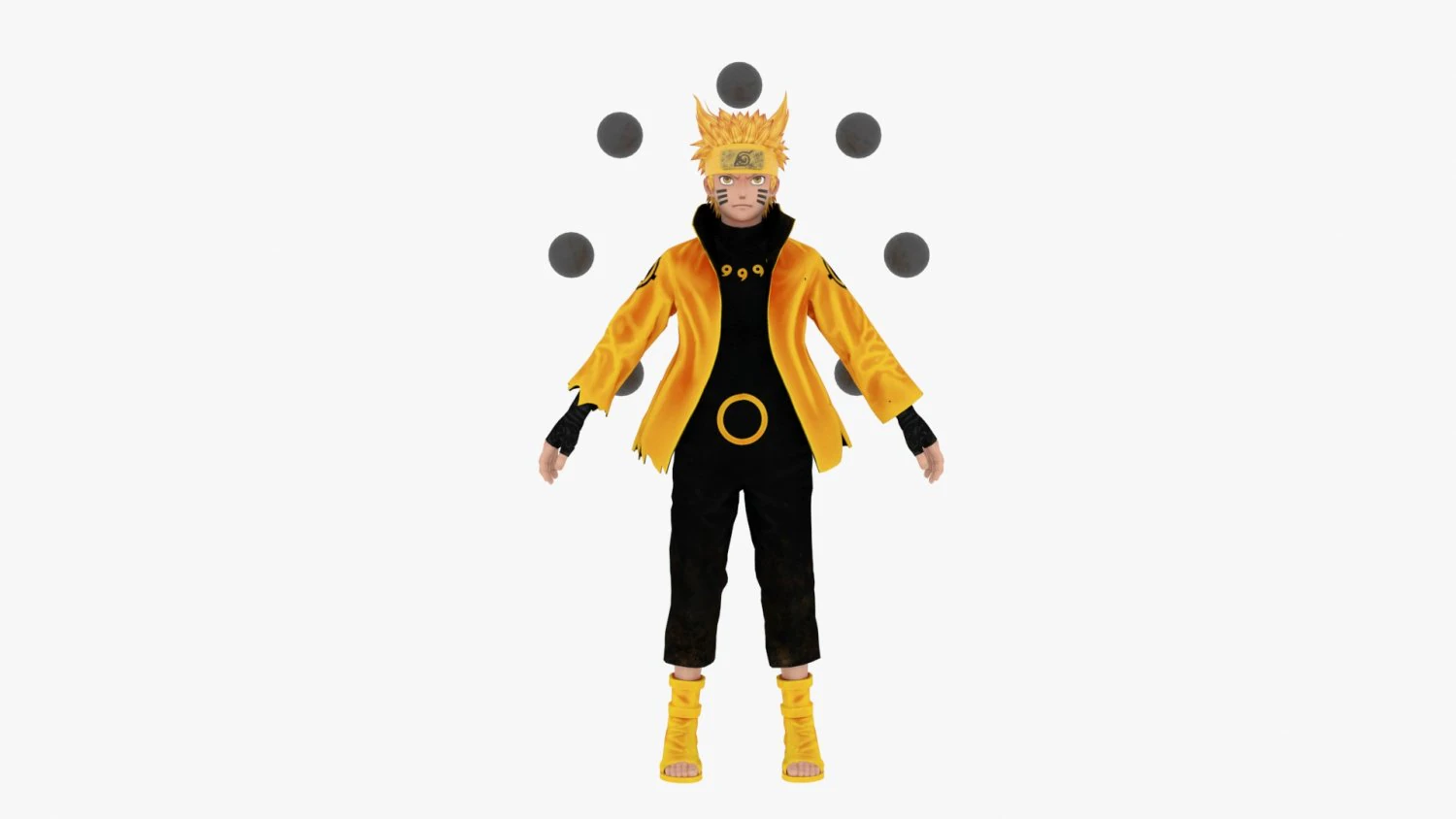 naruto uzumaki rikudou mode 3D Model .c4d .max .obj .3ds .fbx .stl .blend
