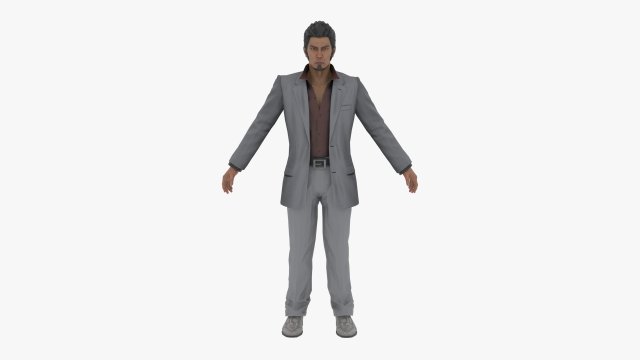kazuma kiryu from yakuza series 3D Model .c4d .max .obj .3ds .fbx .stl .blend 
