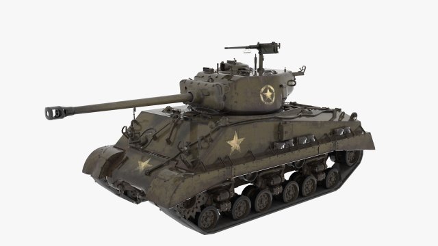 sherman tank 3D Модель .c4d .max .obj .3ds .fbx .stl .blend 