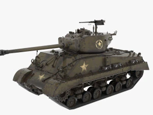 Sherman-Panzer 3D Modell