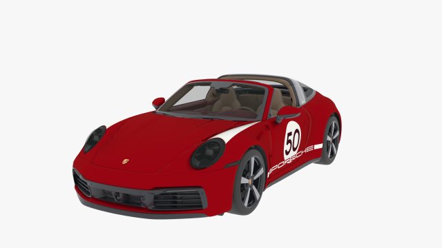 porsche 911 targa 4s heritage design edition Modèle 3D .c4d .max .obj .3ds .fbx .stl .blend 