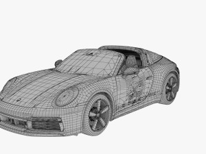 porsche 911 targa 4s heritage design edition Modèle 3D