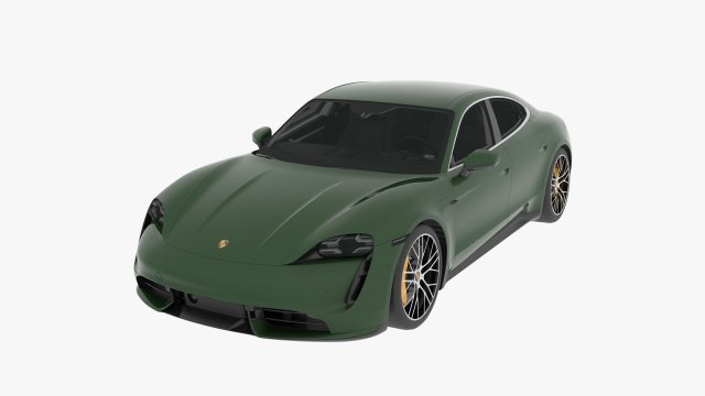 2021 porsche taycan turbo s 3D Model .c4d .max .obj .3ds .fbx .stl .blend 