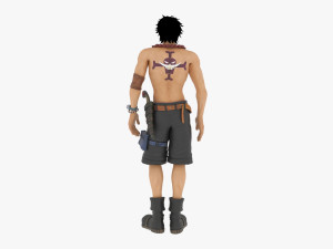 portgas d ace - one piece Modelo 3D