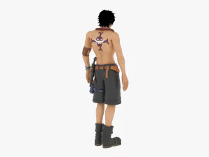 portgas d ace - one piece 3D Model