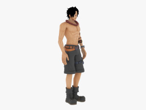 portgas d ace - one piece Modelo 3D