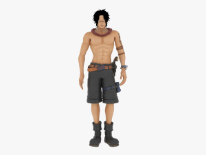 portgas d ace - one piece Modelo 3D
