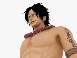 portgas d ace - one piece Modelo 3D