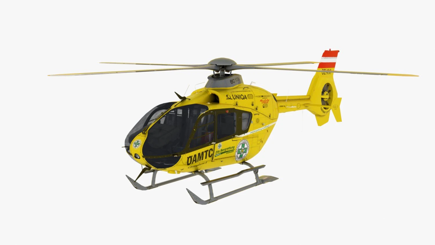 Eurocopter EC135 3D Model .c4d .max .obj .3ds .fbx .stl .blend 