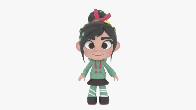 Vanellope von Schweetz Model 3D .c4d .max .obj .3ds .fbx .stl .blend 