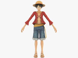 Monkey D Luffy-één stuk 3D Model