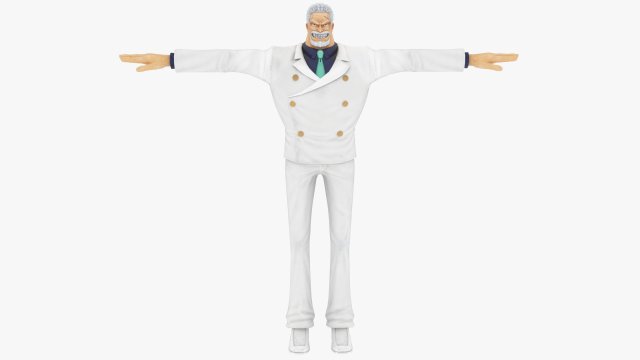 Monkey D Garp - One Piece Modelo 3D .c4d .max .obj .3ds .fbx .stl .blend 