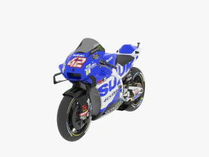 Alex Rins Suzuki GSX-RR 2021 MotoGP 3D Model