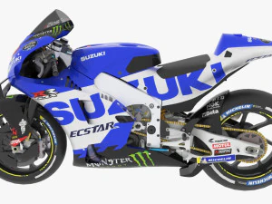 Alex Rins Suzuki GSX-RR 2021 MotoGP 3D Model