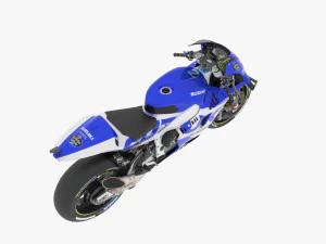 Alex Rins Suzuki GSX-RR 2021 MotoGP 3D Model