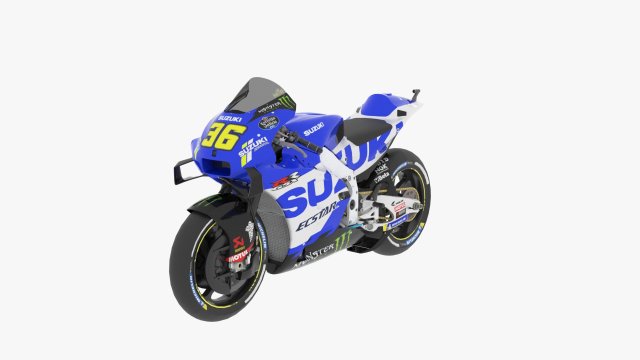 Joan Mir Suzuki GSX-RR 2021 MotoGP 3D 模型 .c4d .max .obj .3ds .fbx .stl .blend 