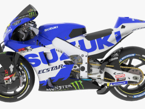 Joan Mir Suzuki GSX-RR 2021 MotoGP 3D 模型