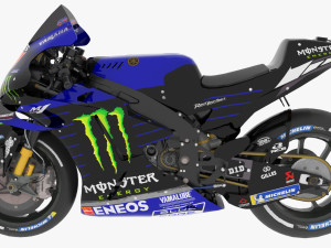 Fabio Quartararo Yamaha YZR-M1 2021 MotoGP 3D Модель